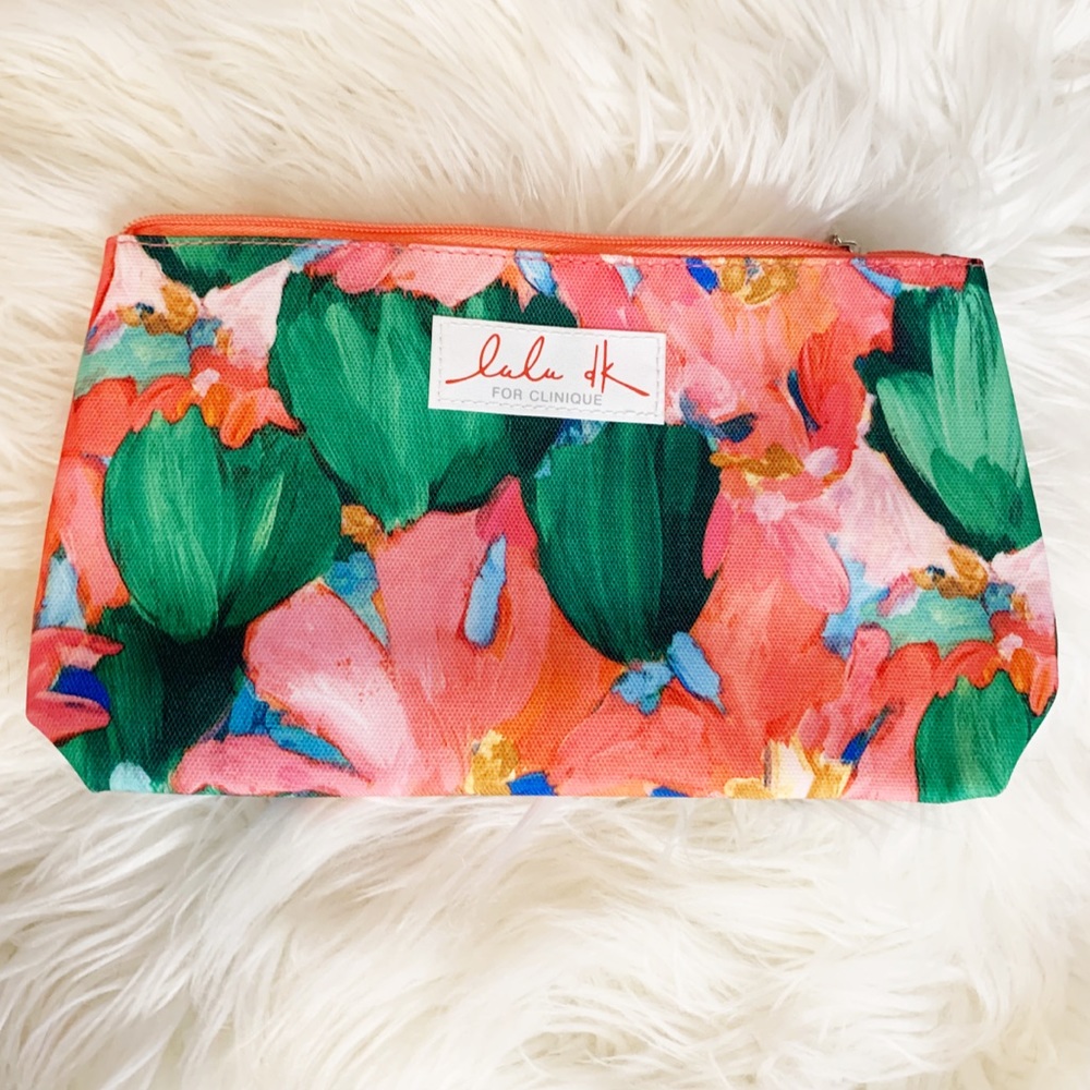 Clinique | Flower print make up bag